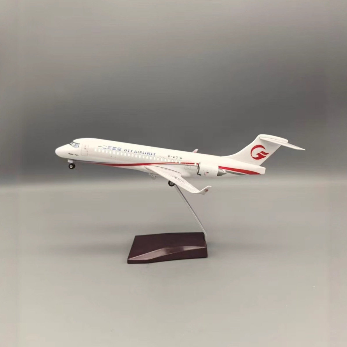 36cm合金仿真一二三航空ARJ21飞机模型客机C909拼装摆件礼物男生