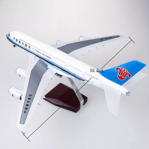 中国南方航空空客A380 Scale 1:160 46cm 仿真飞机模型航空摆件