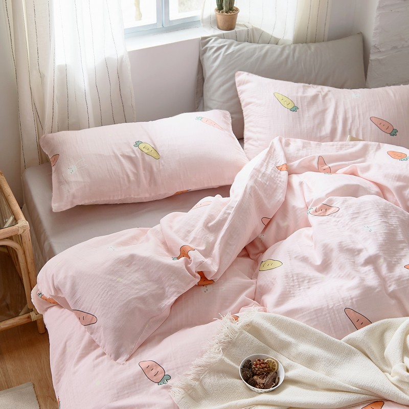洁梦雅双层纱A类纯棉儿童被套单件120x150婴儿宝宝幼儿园全棉被罩