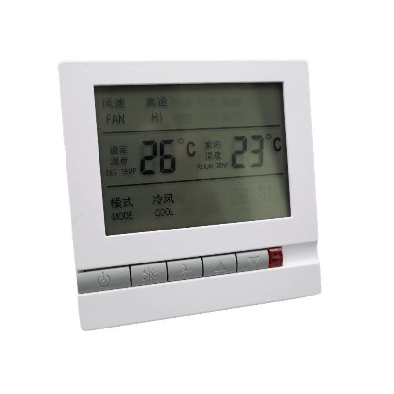 四管制中央空调风机盘管温控器水空调液晶遥控控制三速开关面板