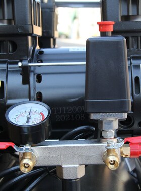 飞豹FEIBAO低噪无油空压机大型3X800W-65L工业级空气压缩机吹尘喷