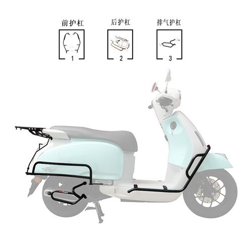 适用本田NWF125保险杠前后护杠F125防摔保护防撞排气杠改装配件