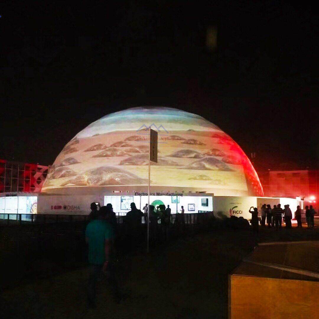 大型球幕影院帐篷科技馆3D球形影视展示放映360度裸眼沉浸式球体