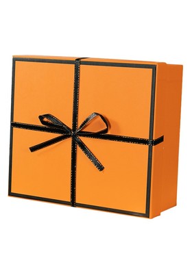 张小锤橙色礼物盒伴手礼盒生日礼品盒送男生女友包装盒大号空盒子