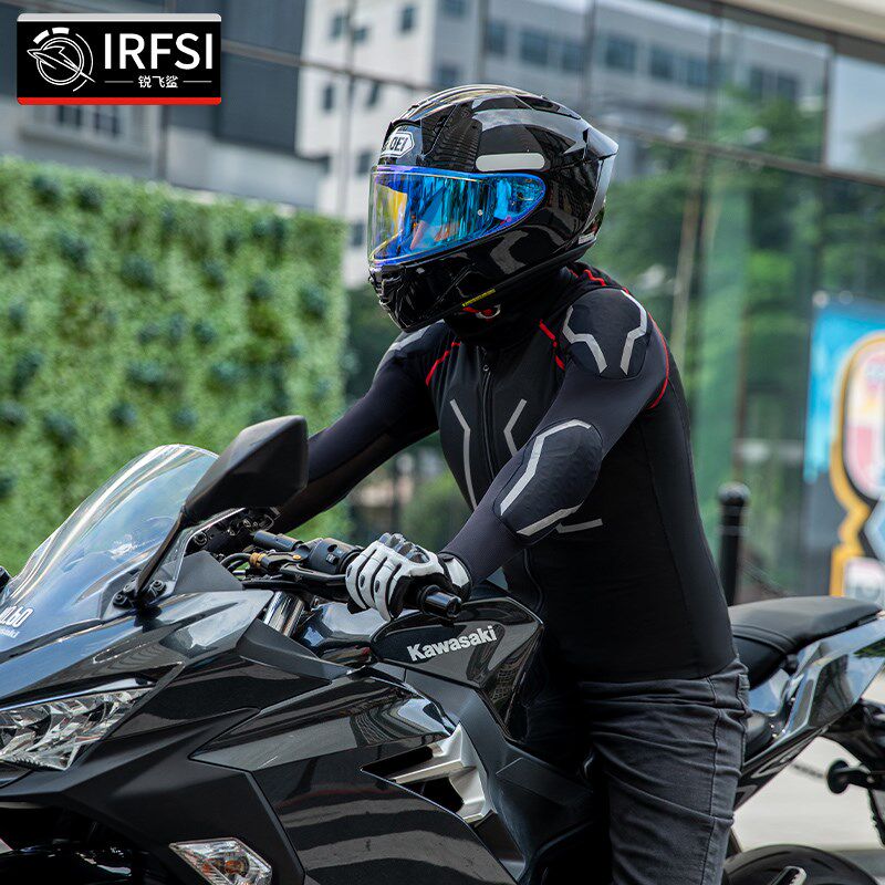 锐飞鲨夏季摩托车护甲衣机车骑行服透气网眼防摔轻薄赛车护具男女