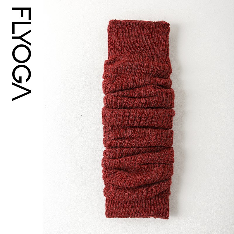 FLYOGA飞蓝瑜伽堆堆袜套护膝修饰腿型保暖瑜伽超长羊毛袜套Z1033