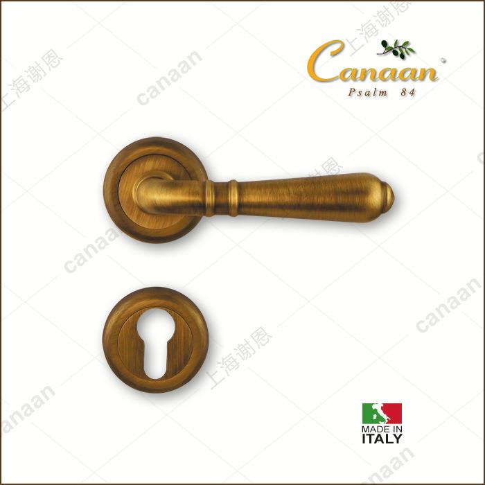 迦南Canaan原装意大利进口铜门锁 欧式古典 高雅系列2123型号