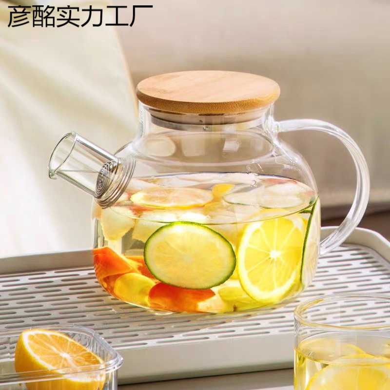 加厚耐热玻璃水壶耐高温果汁茶壶防爆大容量家用凉白开茶具套装