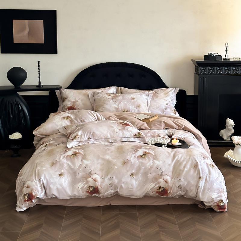 新款全棉3D立体印花加厚磨毛四件套纯棉床单被套床上用品礼品套件