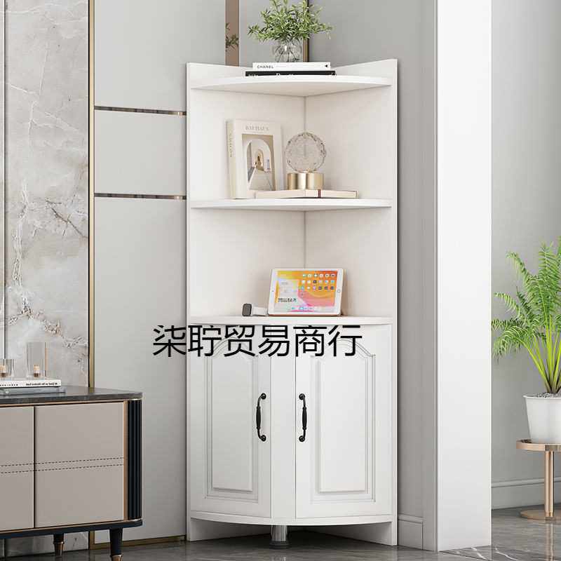 欧式角柜实木三角形置物架多功能转角酒柜储物墙角书柜茶叶摆架子