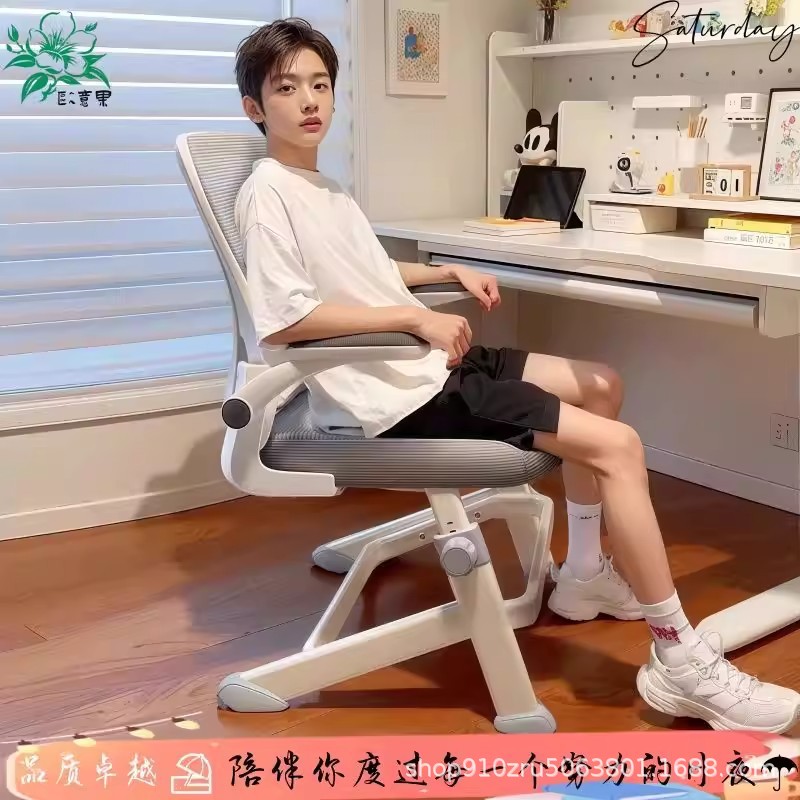 家用人体工学电脑椅子青少年初高中学生书桌学习椅大学宿舍电竞椅
