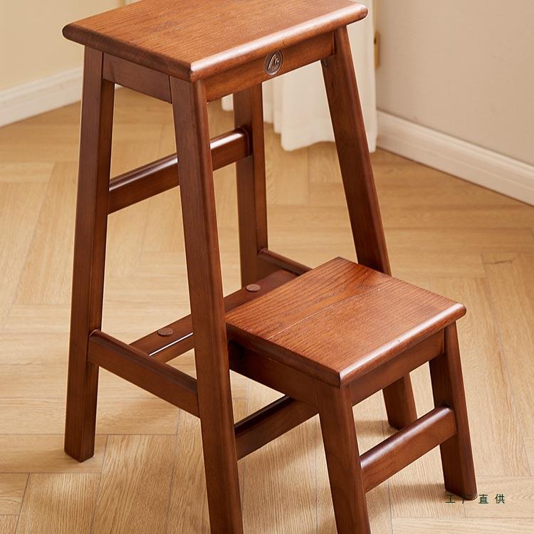 实木梯凳家用折叠梯登高楼梯人字梯三步梯高脚凳子多功能两用梯子