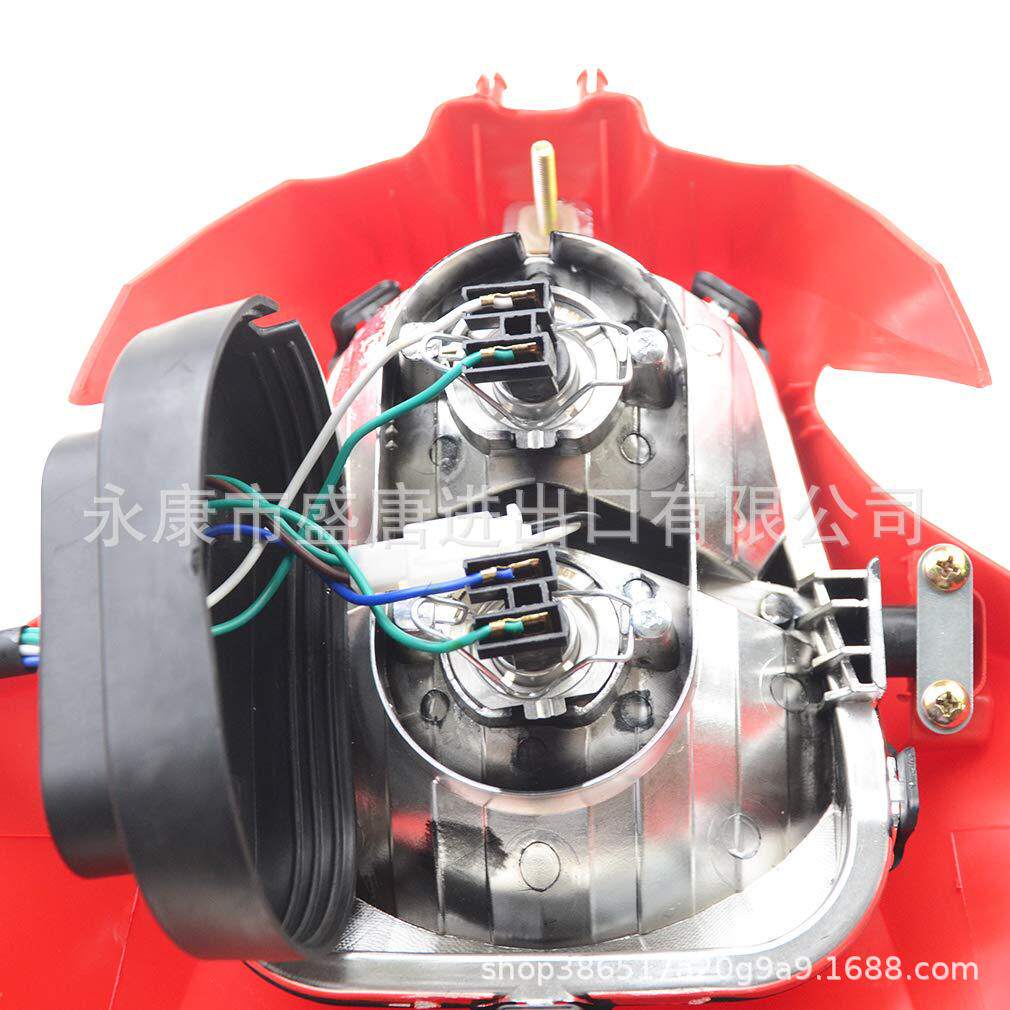 摩托车大灯H7 12V 35W灯灯整流大灯摩托车指示灯罩红色