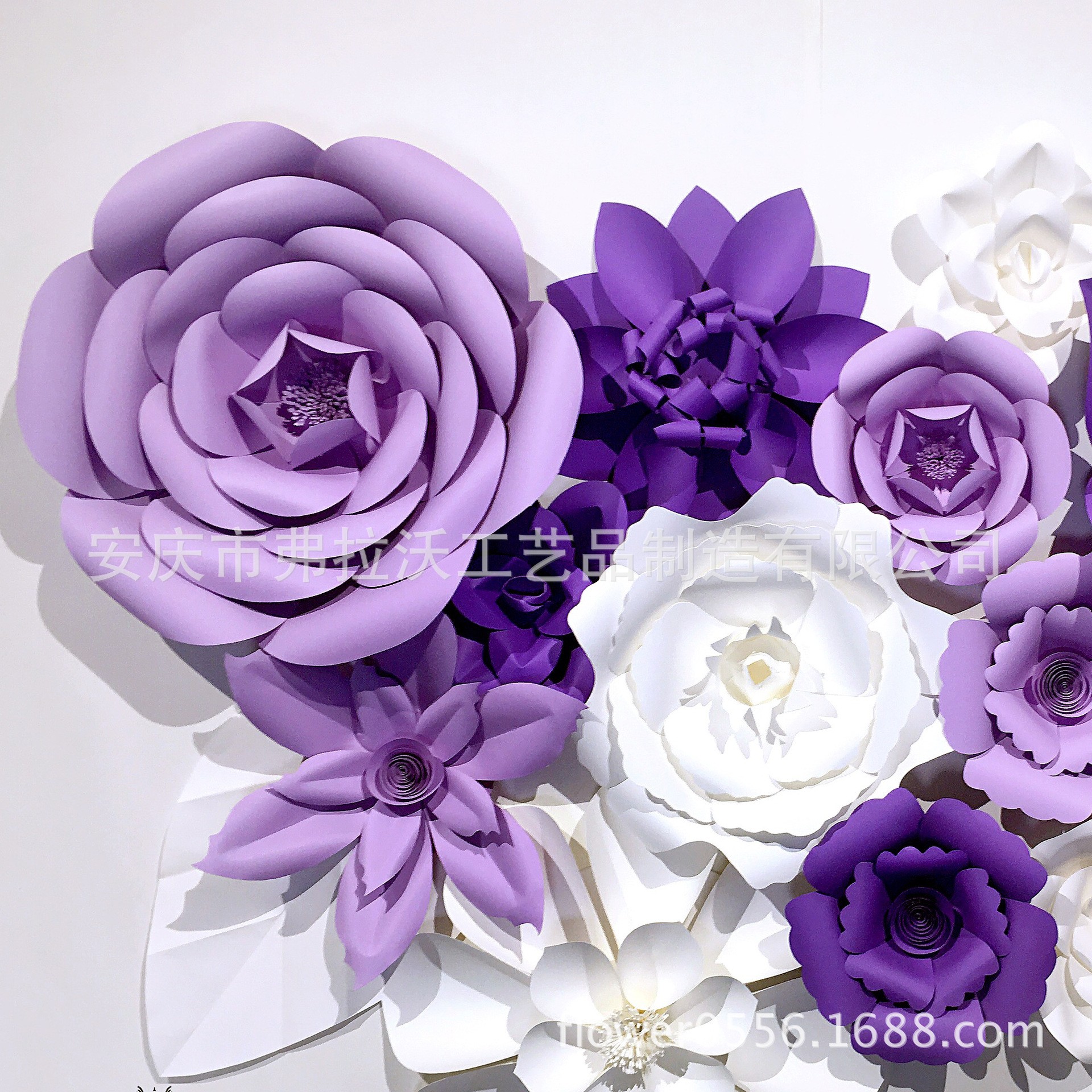大型纸花手工仿真纸花橱窗玫瑰纸花装饰道具DIY手工纸花舞台背景