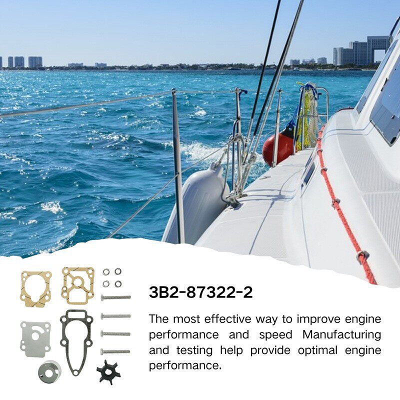3B2-87322-0东发船外机水泵维修套件二/四冲程水泵叶轮修理维修包