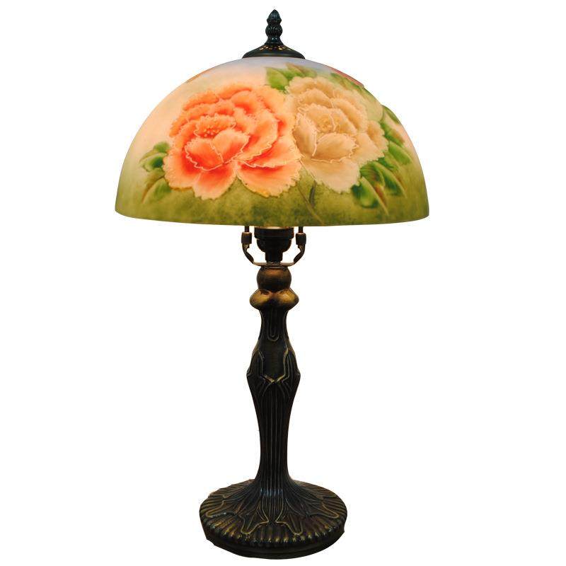 欧式复古玫瑰油画台灯客厅书房卧室装饰艺术台灯创意款,纺织面料/辅料/配套,纺织机械配件,淘宝优惠券,粉丝福利购,淘宝优惠卷