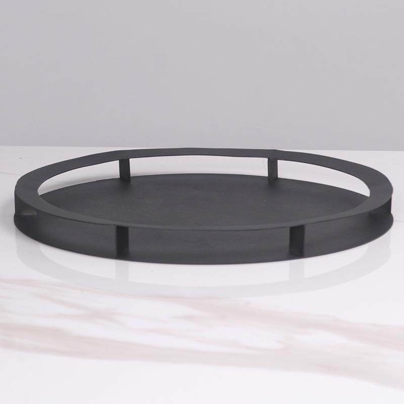 简约现代创意黑色星环托盘桌面收纳盘样板间客厅茶几装饰几何摆件,特色手工艺,其他特色工艺品,淘宝优惠券,粉丝福利购,淘宝优惠卷