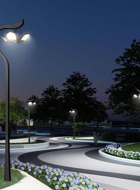 3米4米现代小区铝型材庭院灯景观灯商业街园林欧式led莲华路灯