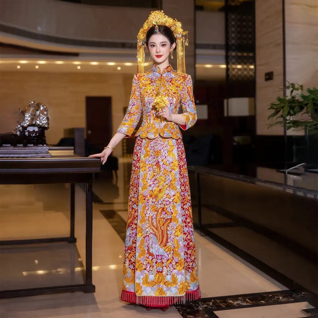 高档龙凤褂婚服秀禾服新娘2025新款中式嫁衣婚礼结婚出阁敬酒礼服