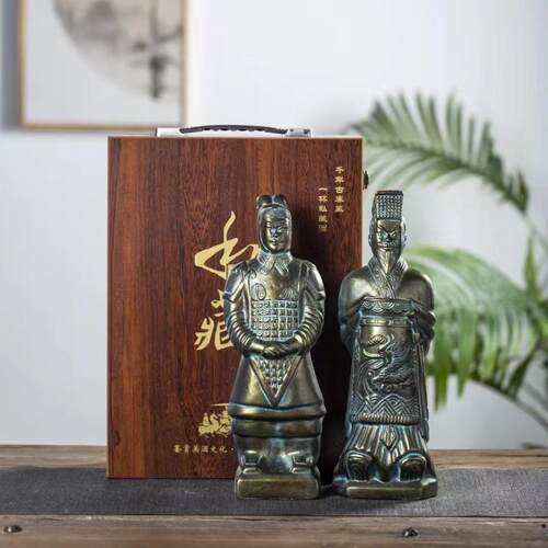 景德镇陶瓷酒瓶酒坛子仿古仿青铜器兵马佣摆件装饰5斤装2.5斤密封