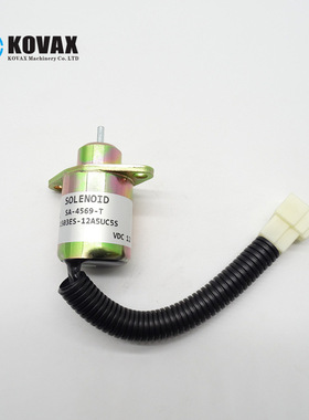 SA-4569挖掘机熄火开关1503ES-12A5UC5S熄火电磁阀D1005 V1205