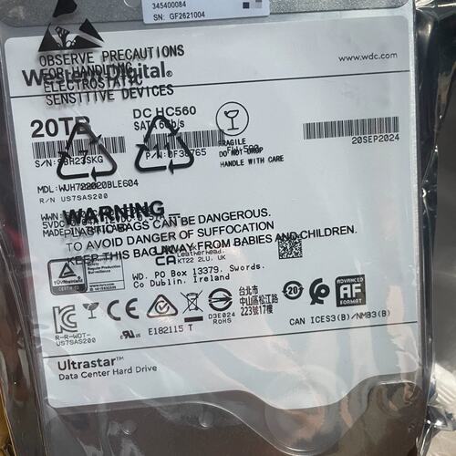 议价企业级硬盘，型号HK7220AH，西数Ultrast可维修