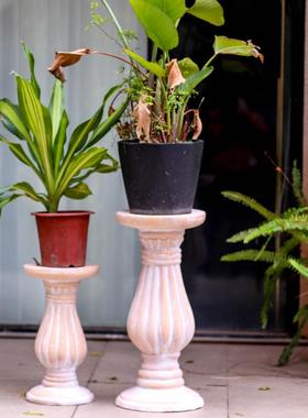 花盆底座户外庭院花园阳台高脚花台摆件圆柱擡高架花架放花的墩子