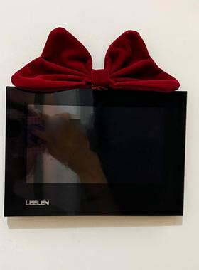 蝴蝶结可视门铃对讲机装饰在逃公主开 关面板遮丑卧室房间布置墙