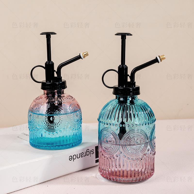 L791家用粉蓝喷壶一大一小居家装饰摆件客厅书房高颜值创意