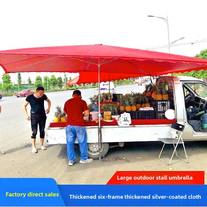 遮阳伞摆摊户外大雨伞商用门前斜坡伞长方形加厚防晒超大型太阳伞