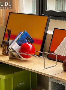 轻装修桌面书架实木圆球重力创意趣味唱片收纳书架置物架装饰摆件