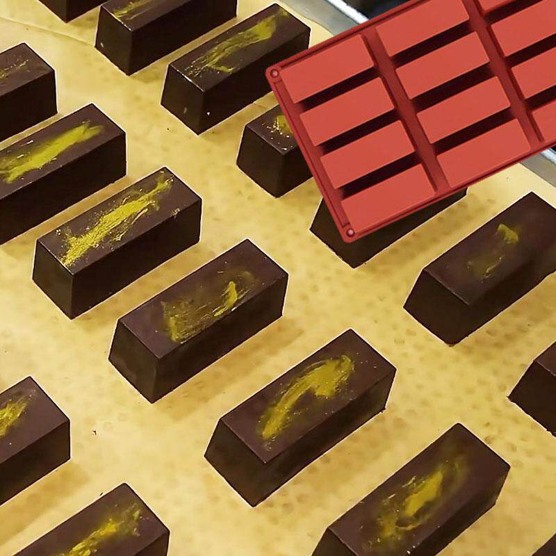 迪拜巧克力模具长方形食品级硅胶diy手工自制作小号夹心长条磨具