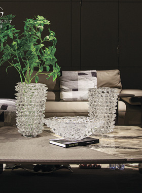 晶淳HP25185185+HP25185186+GP25185187冰刺花瓶玻璃干花