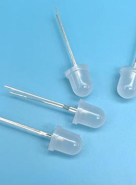 8mm圆头雾状红黄蓝翠绿橙白光暖白色散光雾状高亮led指示直插灯珠