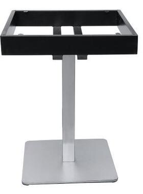 方形不锈钢底座拉丝亮光单柱桌腿方台脚火锅架双层高电磁炉餐厅