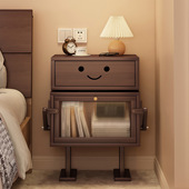 实木机器人床头柜家用卧室儿童床边柜创意边柜客厅置物柜沙发边几