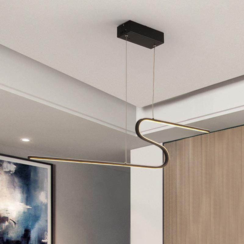 极简主义餐厅吊灯创意艺术S形吊灯北欧风格吧台餐桌时尚吊灯,金属材料及制品,金属加工件/五金加工件,淘宝优惠券,粉丝福利购,淘宝优惠卷