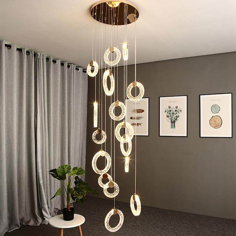 楼梯间灯长吊灯复式loft公寓现代简约创楼梯井轻奢水晶超长灯具,自行车/骑行装备/零配件,更多零件/配件,淘宝优惠券,粉丝福利购,淘宝优惠卷