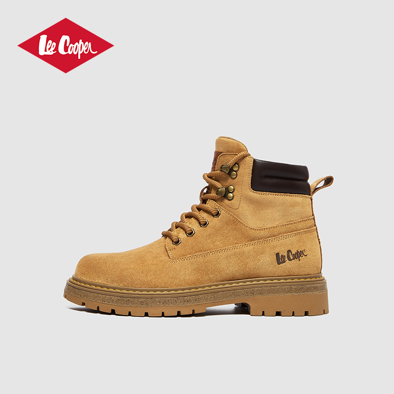 Lee Cooper复古马丁靴男款2025新款秋冬增高男鞋户外休闲大黄靴子