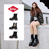 Lee 复古皮面增高保暖短靴子 冬款 Cooper厚底切尔西靴女款 2025新款