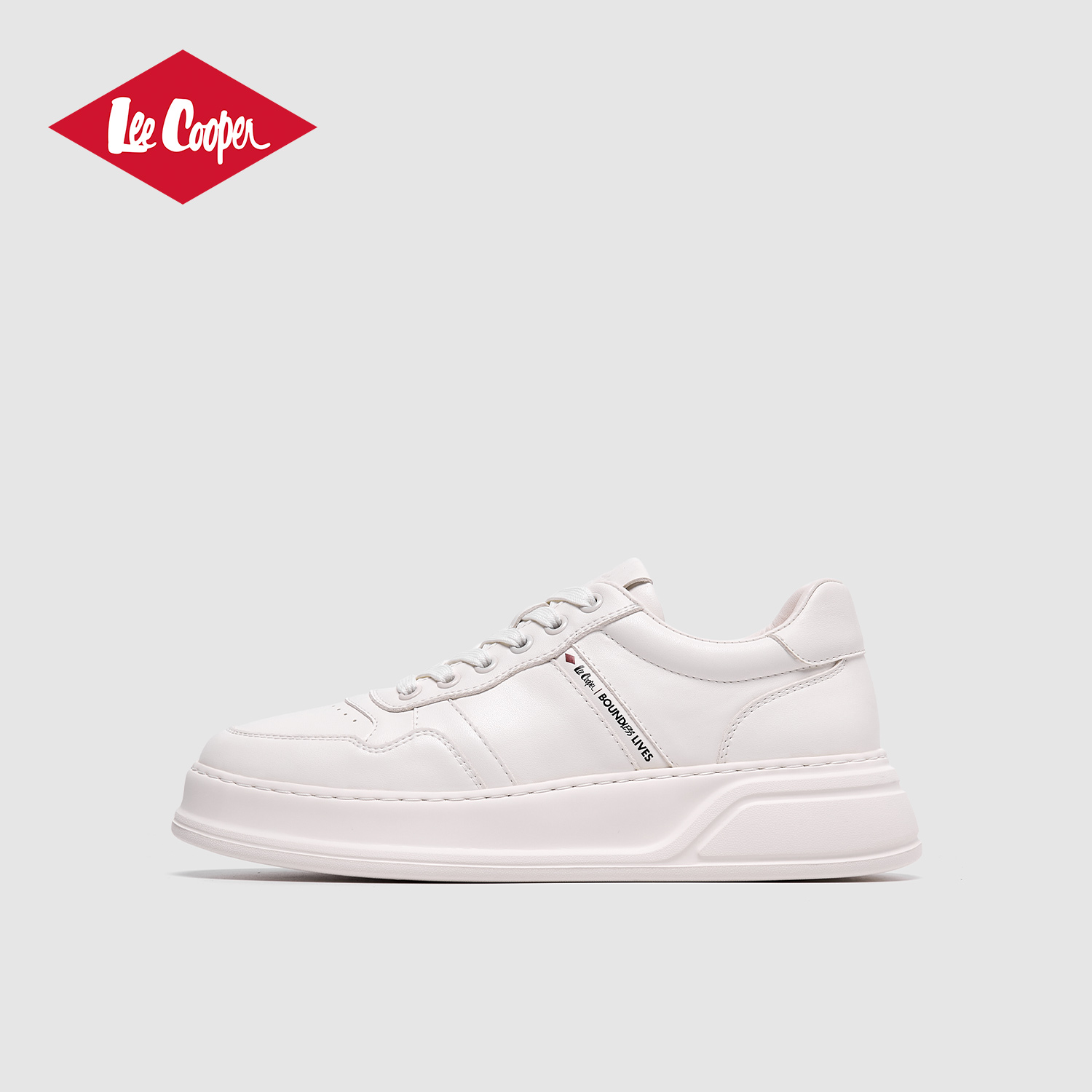 Lee Cooper百搭小白鞋男士鞋子2025新款冬季轻便软底增高休闲男鞋