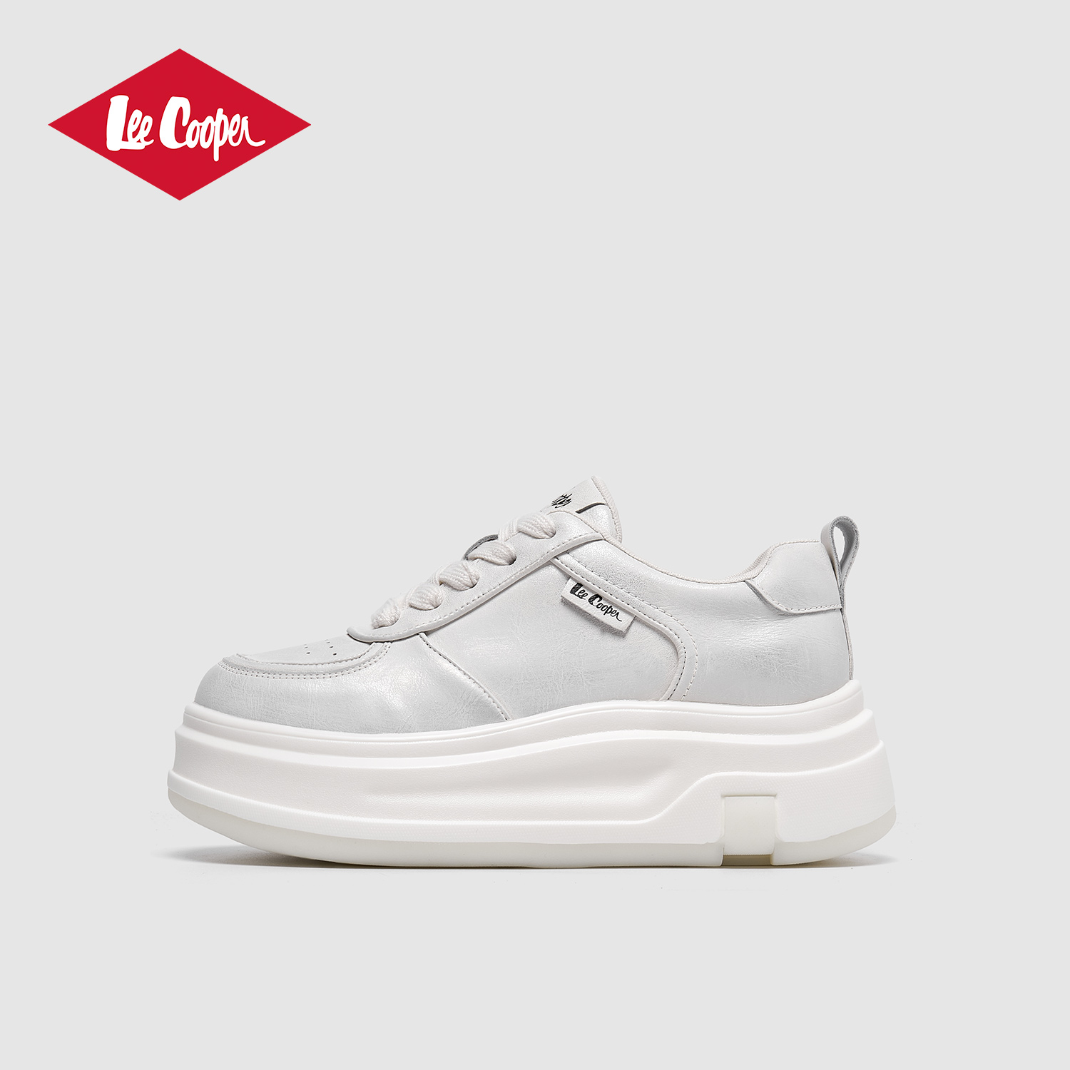 Lee Cooper厚底小白鞋女秋冬新款爆款松糕鞋增高女士板鞋休闲女鞋