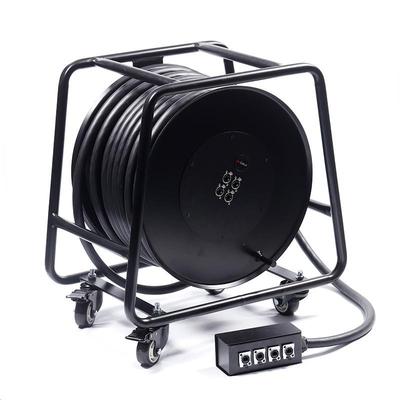 六类网线0.55纯铜SFTP双屏蔽网线6类千兆网线4通道舞台演出电缆车