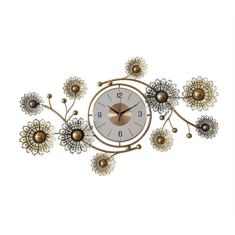 挂钟客厅创意装饰墙贴简约轻奢铁艺静音时钟钟表欧式家居创意,特色手工艺,其他特色工艺品,淘宝优惠券,粉丝福利购,淘宝优惠卷