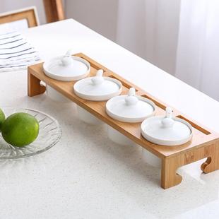 调料罐盐罐辣椒罐带盖厨房用品调味料 家用陶瓷调料盒调味罐套装