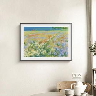 卧室餐厅挂画轻奢古典 饰画大师壁画美式 金黄田野欧式 风景客厅装