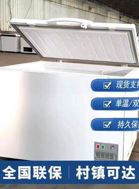 商用大容量卧式冰柜冰箱家用冷藏柜保鲜冷冻柜全铜管商用卧式速冻