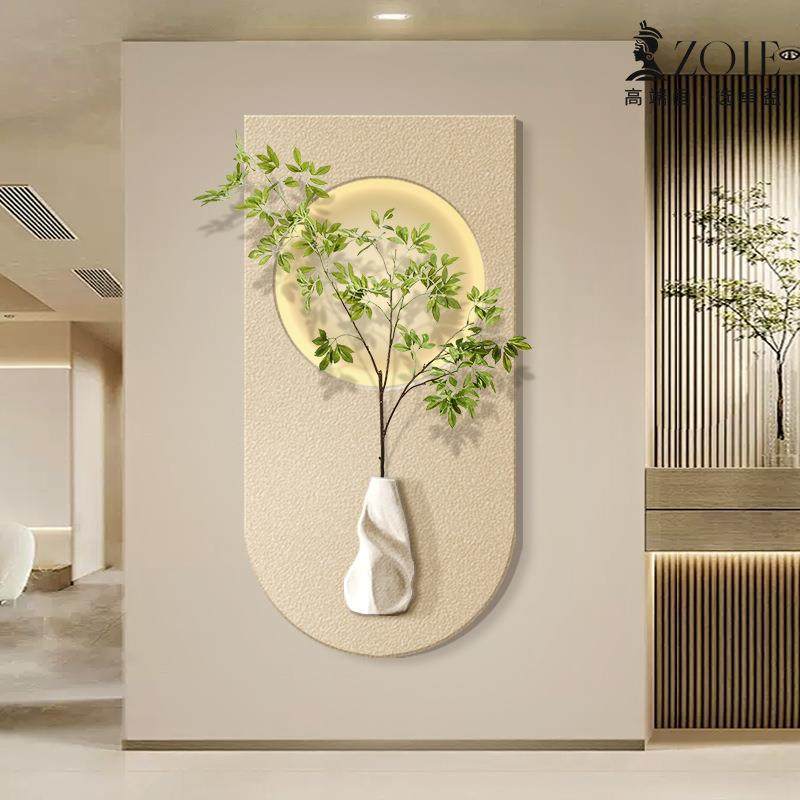 轻奢奶油风入户玄关装饰画砂岩画客厅高级感走廊过道挂画壁画灯画,特色手工艺,其他特色工艺品,淘宝优惠券,粉丝福利购,淘宝优惠卷