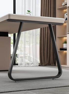 IL铁艺弧形桌腿支架梳妆书桌餐桌脚橱柜支撑底座岛台桌架吧台单边