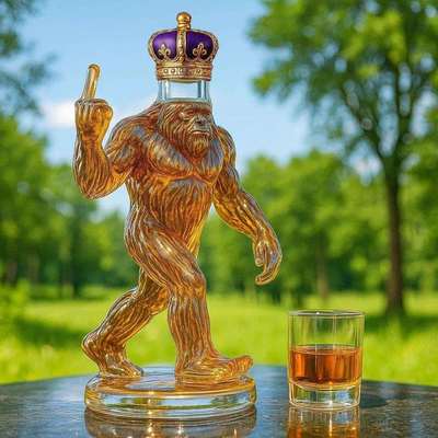 跨境新品 Funny Bigfoot Whiskey Bottle 有趣的大脚怪威士忌酒瓶